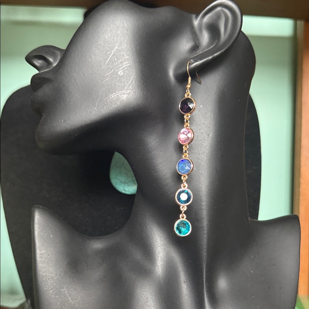Elegant Multi-Color Drop Earrings